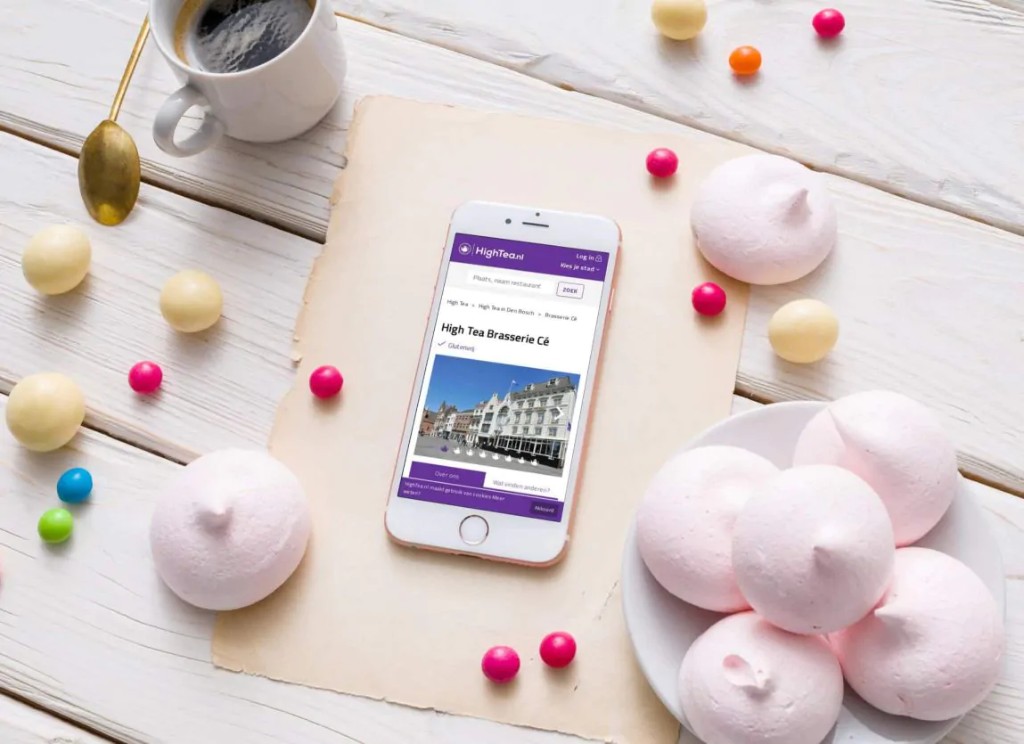 HighTea.nl op mobiel: High Tea locaties vinden en boeken